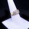 14K Yellow Gold Diamond Honeycomb Band Ring Size 8