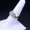 14K Yellow Gold Diamond Honeycomb Band Ring Size 8