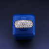 14K Yellow Gold Diamond Honeycomb Band Ring Size 8