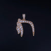 Custom Made Chai Pendant in 14K Yellow Gold with Diamonds