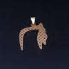 Custom Made Chai Pendant in 14K Yellow Gold with Diamonds