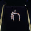 Custom Made Chai Pendant in 14K Yellow Gold with Diamonds