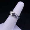 David Yurman Crossover Ring, Sterling Silver & 14K Gold, Size 5.5