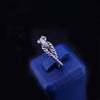 David Yurman Cable Loop Band Ring Sterling Silver with Diamond Size 6.75