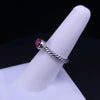 David Yurman Sterling Silver & 18K Yellow Gold Ring with Pink Tourmaline, Size 7