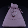 David Yurman Sterling Silver & 18K Yellow Gold Ring with Pink Tourmaline, Size 7