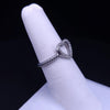 David Yurman Diamond Open Heart Ring, Pave Diamond Cable Ring, Sterling Silver,