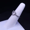 David Yurman Diamond Open Heart Ring, Pave Diamond Cable Ring, Sterling Silver,
