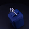 David Yurman Diamond Open Heart Ring, Pave Diamond Cable Ring, Sterling Silver,