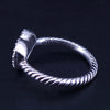 David Yurman Diamond Open Heart Ring, Pave Diamond Cable Ring, Sterling Silver,