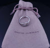 David Yurman Diamond Open Heart Ring, Pave Diamond Cable Ring, Sterling Silver,