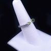 David Yurman Cable Ring in Sterling Silver with Diamonds & Peridot