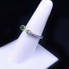 David Yurman Cable Ring in Sterling Silver with Diamonds & Peridot