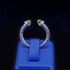 David Yurman Cable Ring in Sterling Silver with Diamonds & Peridot