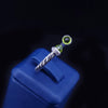 David Yurman Cable Ring in Sterling Silver with Diamonds & Peridot