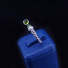 David Yurman Cable Ring in Sterling Silver with Diamonds & Peridot