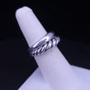 DAVID YURMAN Pure Form 2 Row  Sterling Silver Stacking Ring