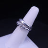 DAVID YURMAN Pure Form 2 Row  Sterling Silver Stacking Ring
