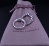 DAVID YURMAN Pure Form 2 Row  Sterling Silver Stacking Ring