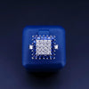 Custom Made Ring in 18K White Gold with Sapphire & Diamond