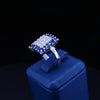 Custom Made Ring in 18K White Gold with Sapphire & Diamond