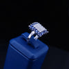Custom Made Ring in 18K White Gold with Sapphire & Diamond
