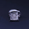 Custom Made Ring in 18K White Gold with Sapphire & Diamond