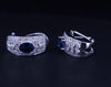 Estate Sapphire & Diamond Clip-On Earrings in 18K White Gold