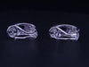 Estate Sapphire & Diamond Clip-On Earrings in 18K White Gold