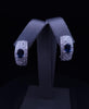 Estate Sapphire & Diamond Clip-On Earrings in 18K White Gold