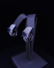 Estate Sapphire & Diamond Clip-On Earrings in 18K White Gold