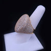 Men's Custom Made Diamond Ring in 14K Yellow Gold Size 9
