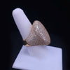 Men's Custom Made Diamond Ring in 14K Yellow Gold Size 9
