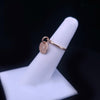 Hermes Paris 18K Rose Gold Single Diamond Ring, Size 4.75