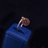 Hermes Paris 18K Rose Gold Single Diamond Ring, Size 4.75