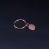 Hermes Paris 18K Rose Gold Single Diamond Ring, Size 4.75