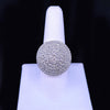 Custom Made 14K Yellow Gold Diamond Concentric Circle Ring, Size 8.25