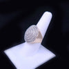 Custom Made 14K Yellow Gold Diamond Concentric Circle Ring, Size 8.25
