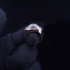 Custom Made 14K Yellow Gold Diamond Concentric Circle Ring, Size 8.25