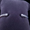 David Yurman Cable Bracelet Sterling Silver with Amethyst and Diamonds, 5mm
