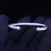 David Yurman Cable Bracelet Sterling Silver with Amethyst and Diamonds, 5mm