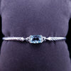 David Yurman  Sterling Silver Bracelet with Blue Topaz & Diamonds
