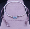 David Yurman  Sterling Silver Bracelet with Blue Topaz & Diamonds