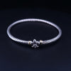 David Yurman Fleur-de-Lis Sterling Silver & 18K Yellow Gold Bangle Bracelet