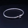 David Yurman Fleur-de-Lis Sterling Silver & 18K Yellow Gold Bangle Bracelet