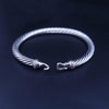 David Yurman Buckle Classic Cable Bracelet Sterling Silver with Diamonds, 5mm