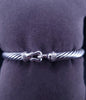 David Yurman Buckle Classic Cable Bracelet Sterling Silver with Diamonds, 5mm