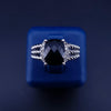 David Yurman Sterling Silver “Wheaton” Petite Ring with Diamonds & Black Onyx