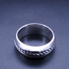 David Yurman Cable Inset Band Ring Sterling Silver, 8mm