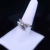 Antique 18K Yellow Gold Diamond Embrace Bypass USSR Ring